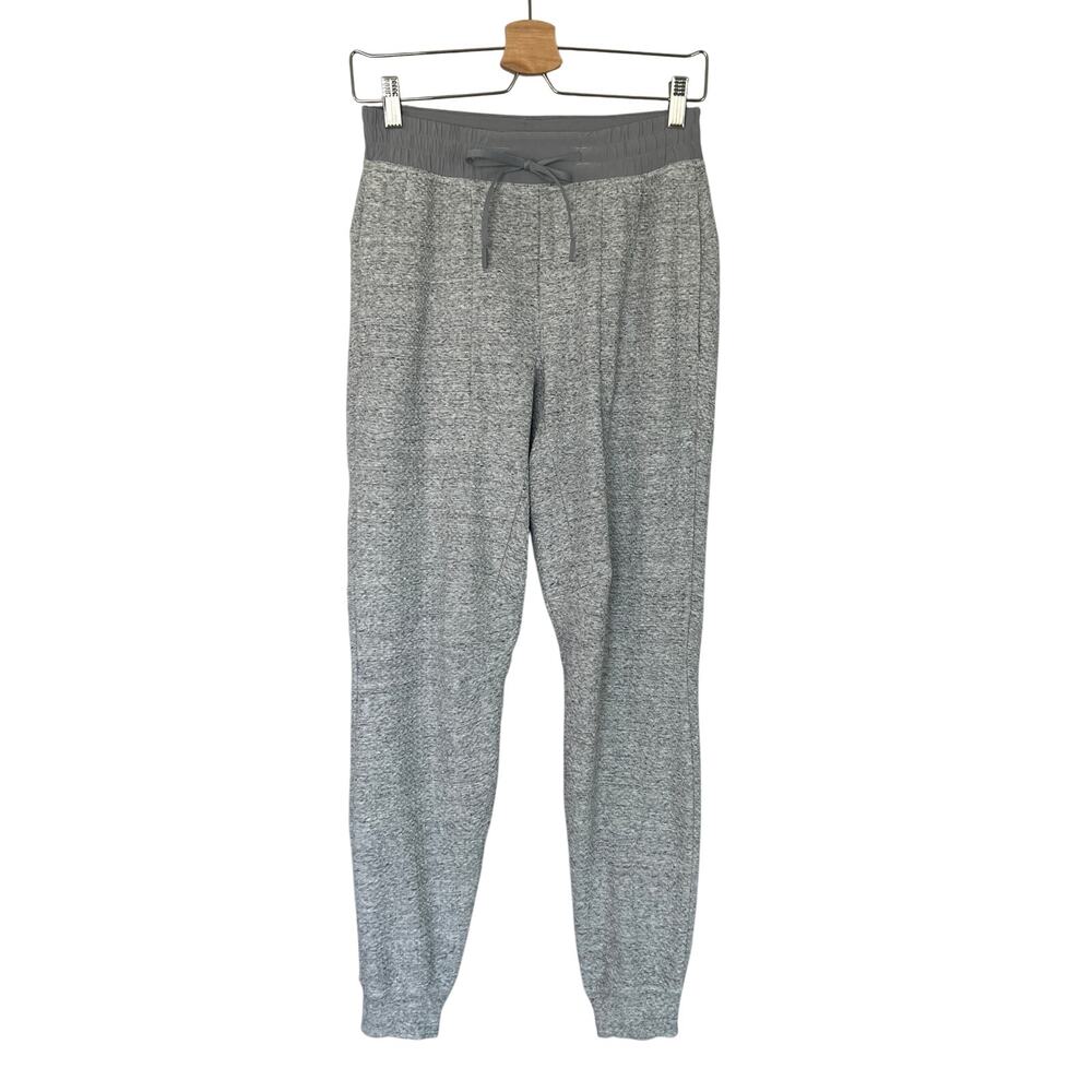 Lululemon At Ease Jogger Men's Sz S Gray Textured Waffle Knit Pants Slim Tapered